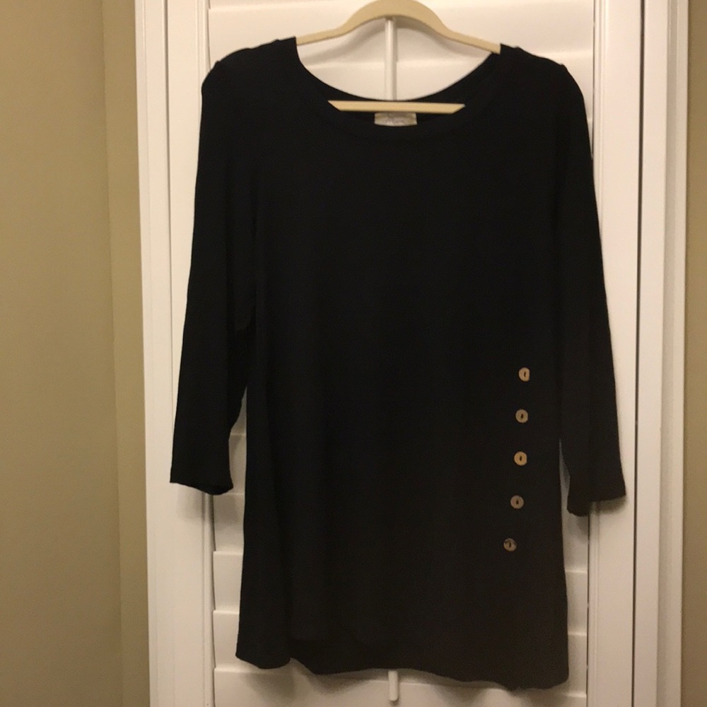 Black quarter sleeve mini dress/top